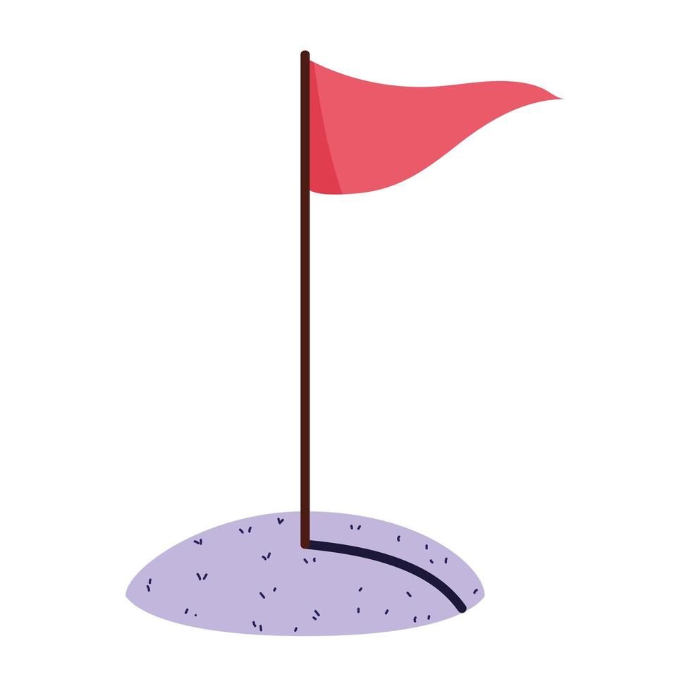 red flag marker vector