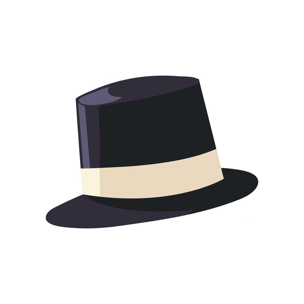 sombrero para hombre accesorio moda diseño de icono vintage vector