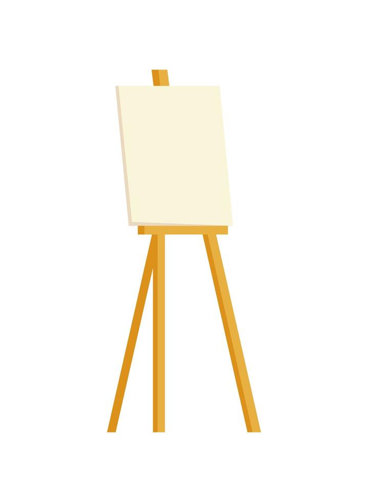 art canvas in easel wood tools design vector