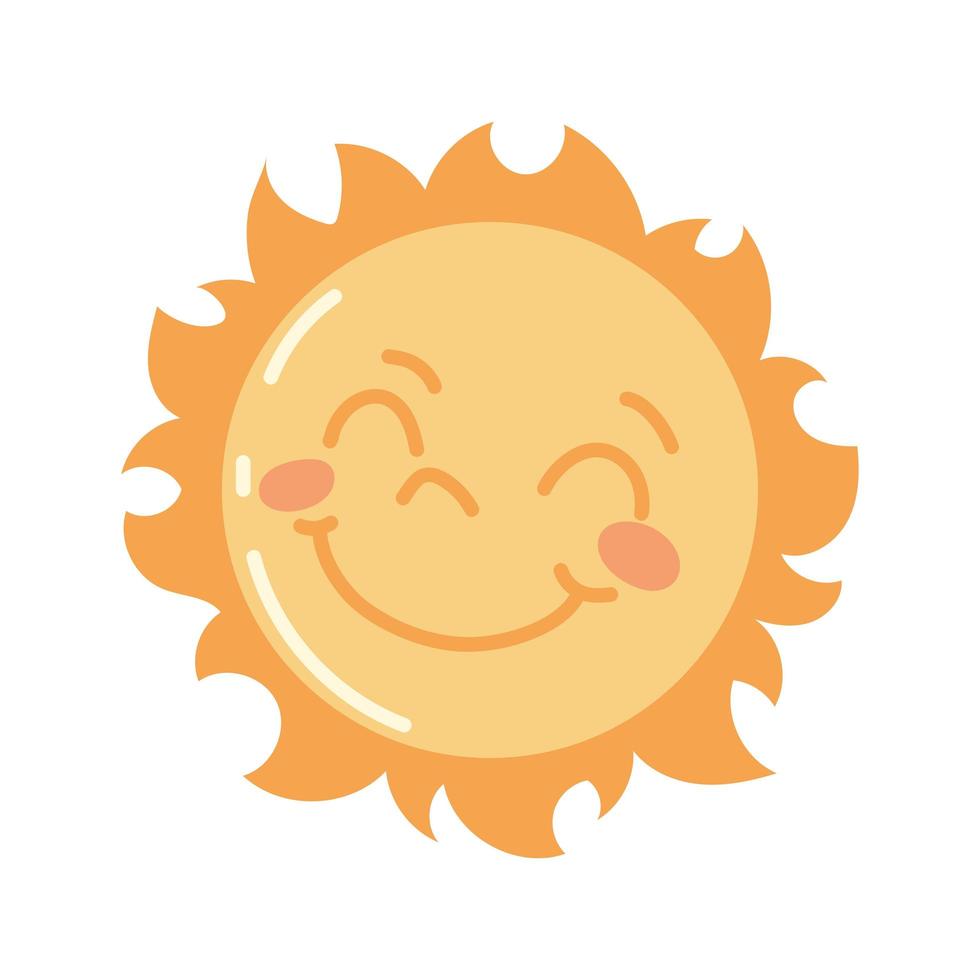 sol de dibujos animados lindo vector