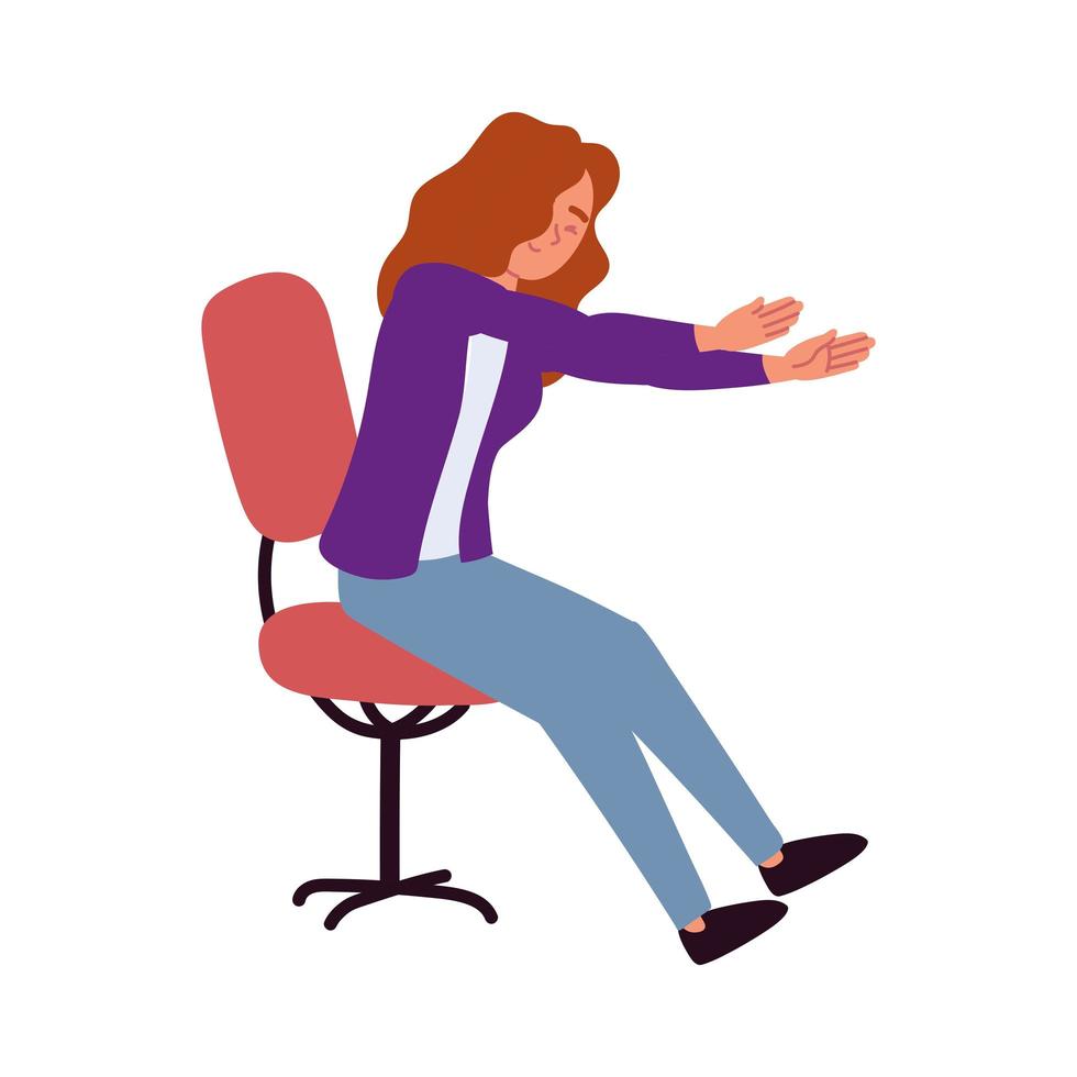 woman making active break vector