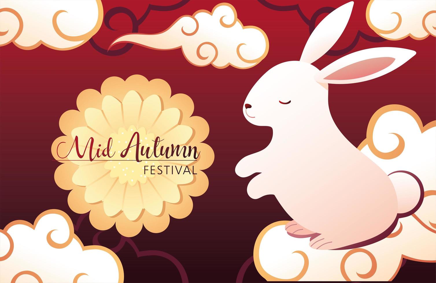 mid autumn chinese vector