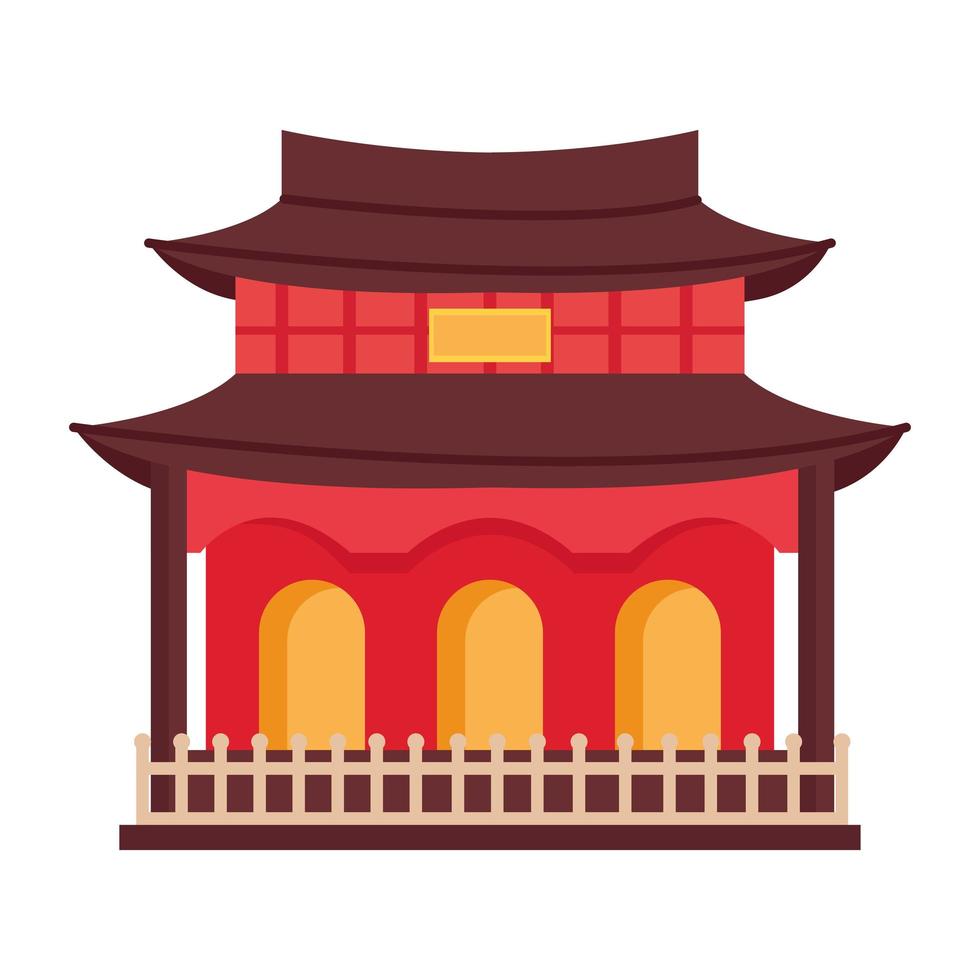 asian house front vector
