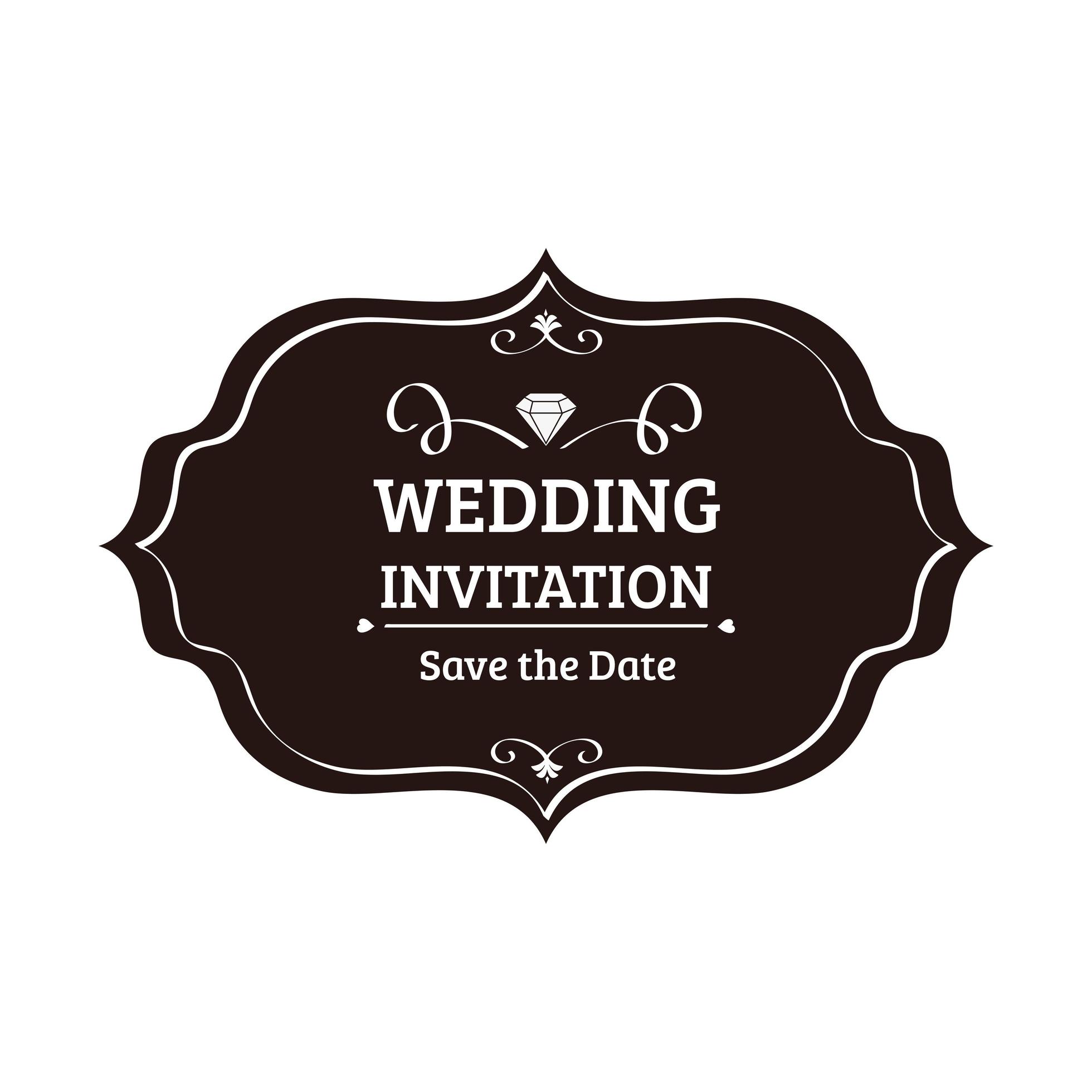 Wedding invitation design 4102107 Vector Art at Vecteezy