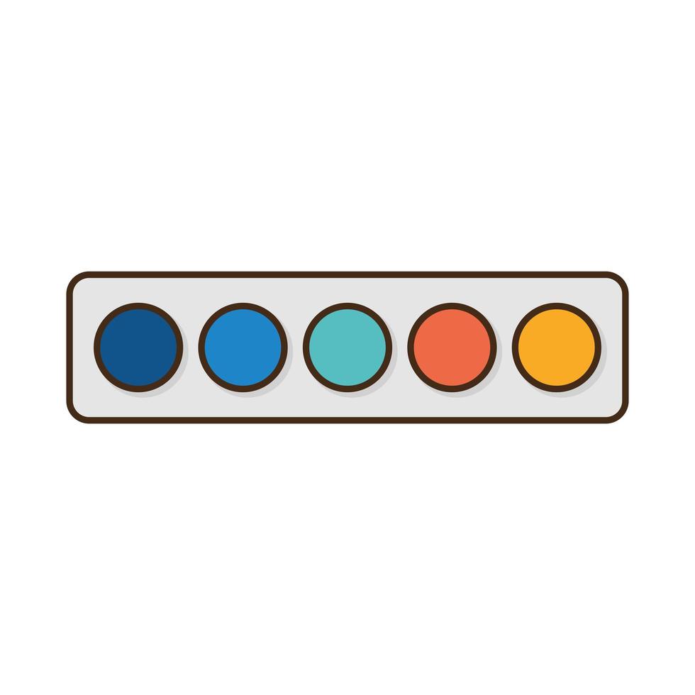 Paint palette buttons vector