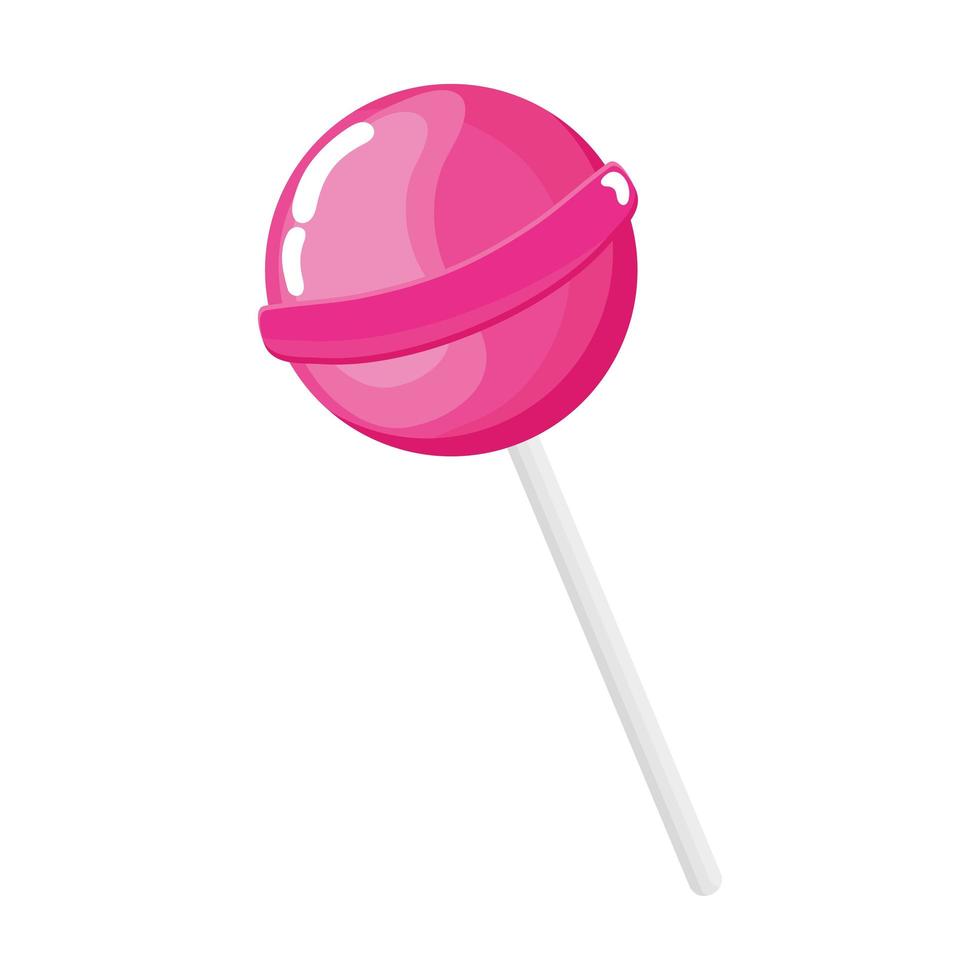 fucsia lollipop candy vector