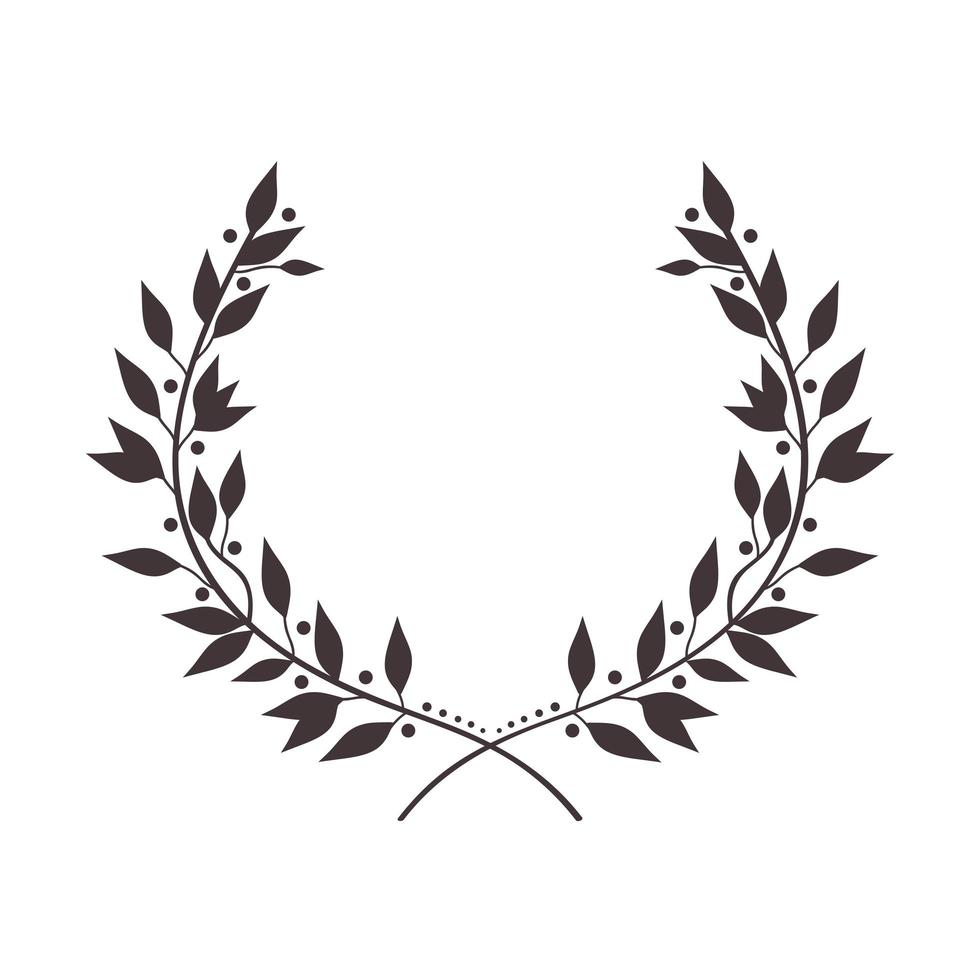laurel wreath crossed vector