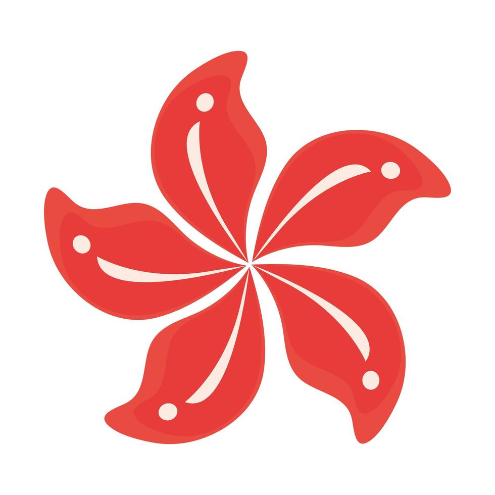 red chinese flower vector