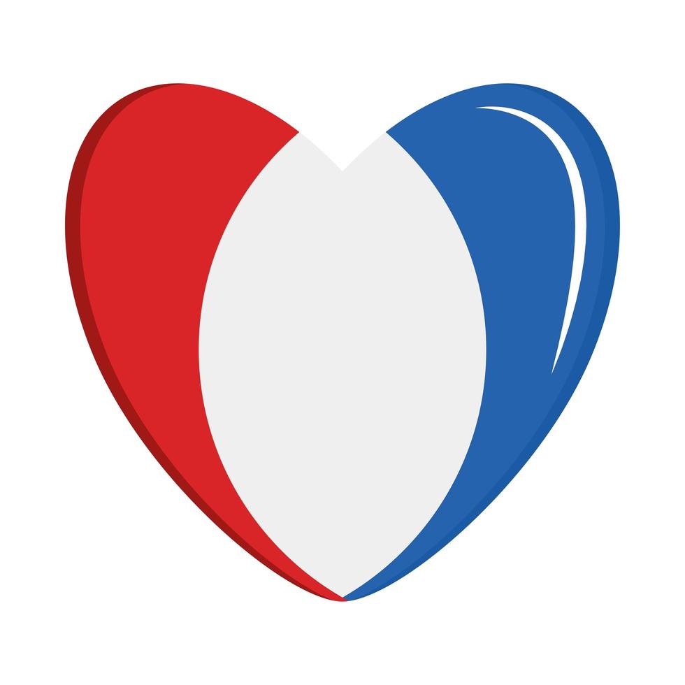 French heart icon vector