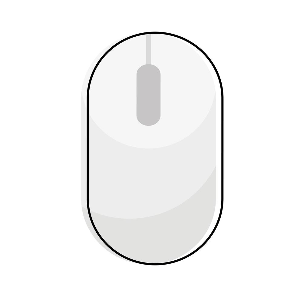 Isolated white mouse vector