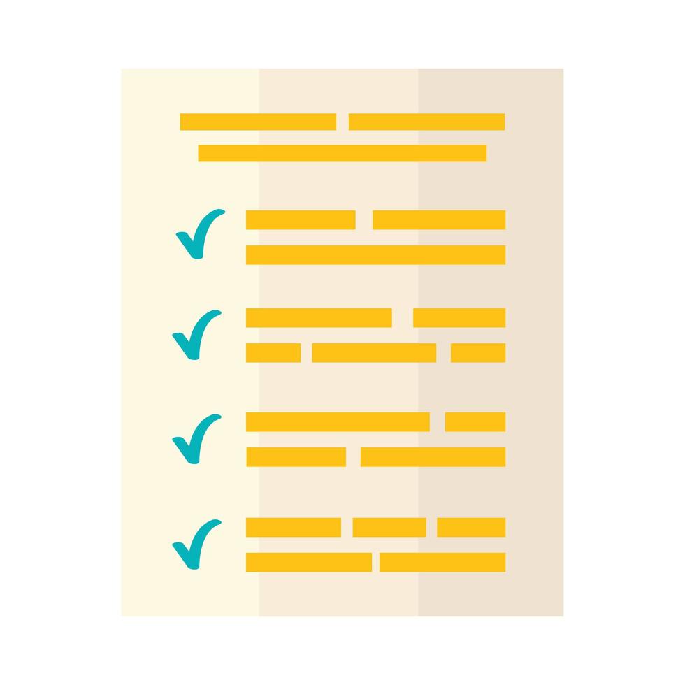 paper document checklist vector