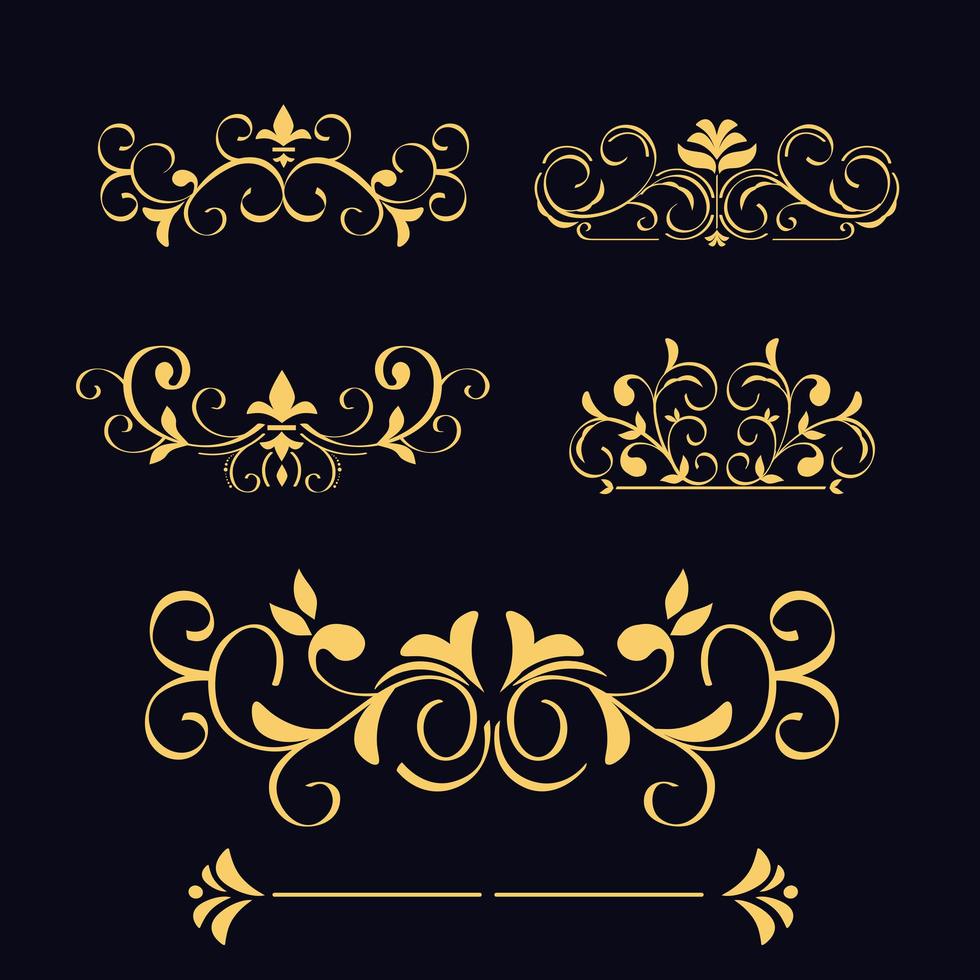 ornaments icon group vector