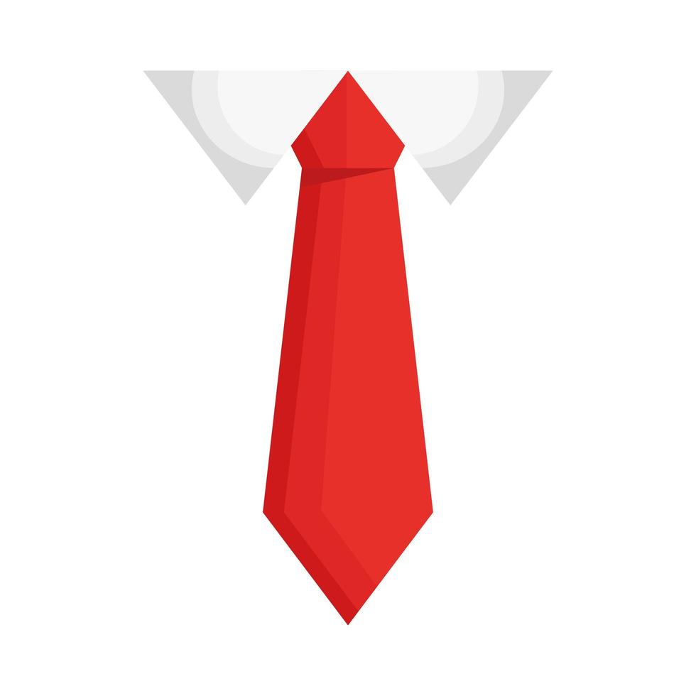 red elegant necktie vector