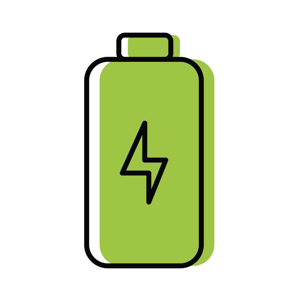 green battery power vector