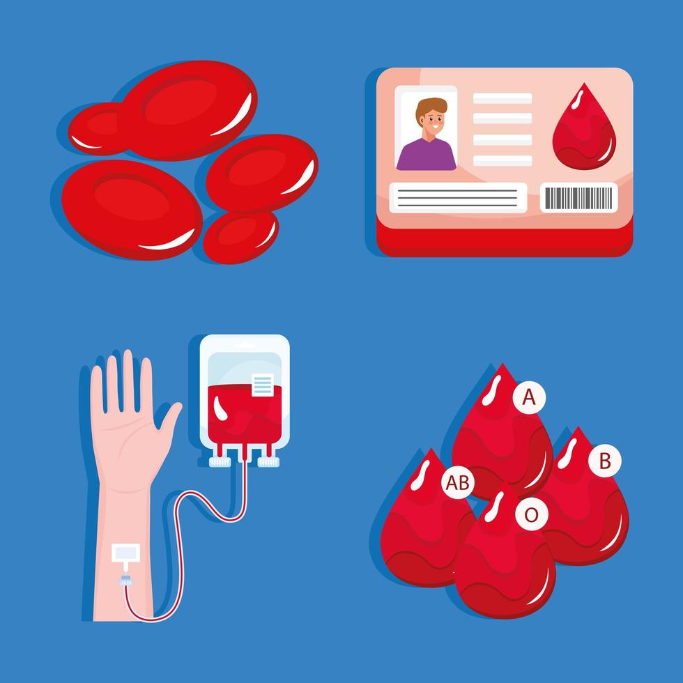 four donate icons vector