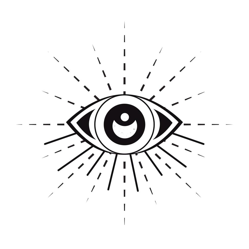 diseño de ojo esotérico vector