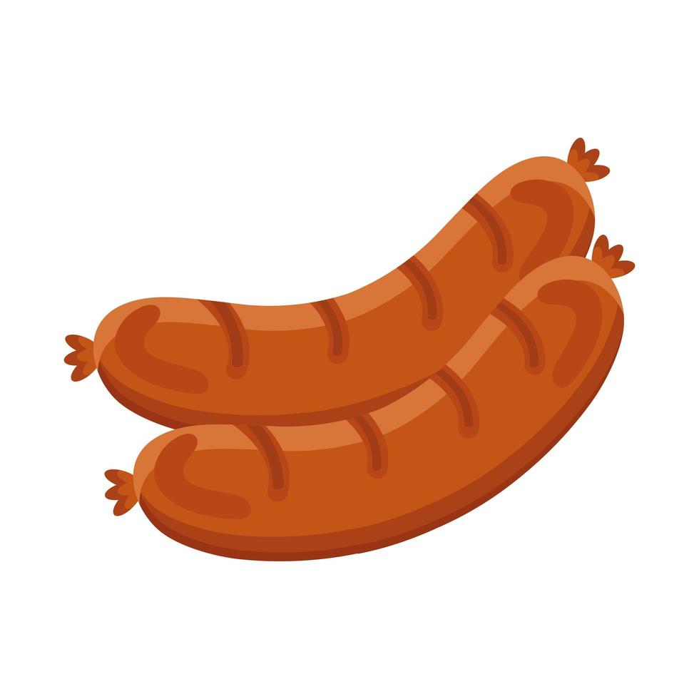 sausages food design vector