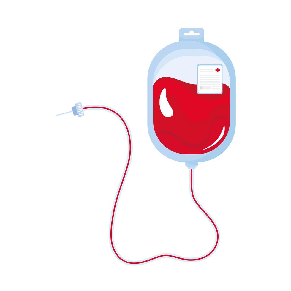 donate blood bag vector