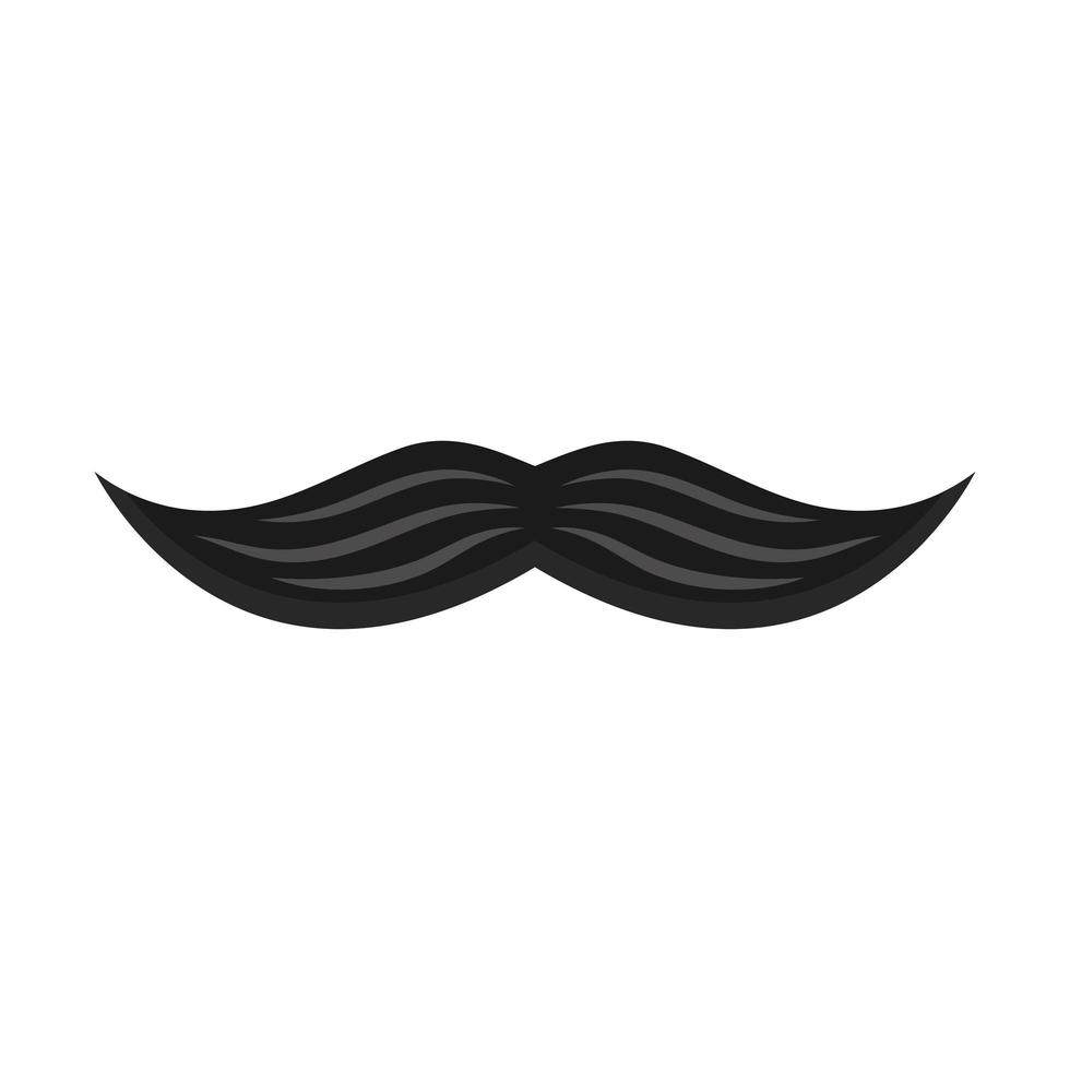 icono de bigote de padre vector