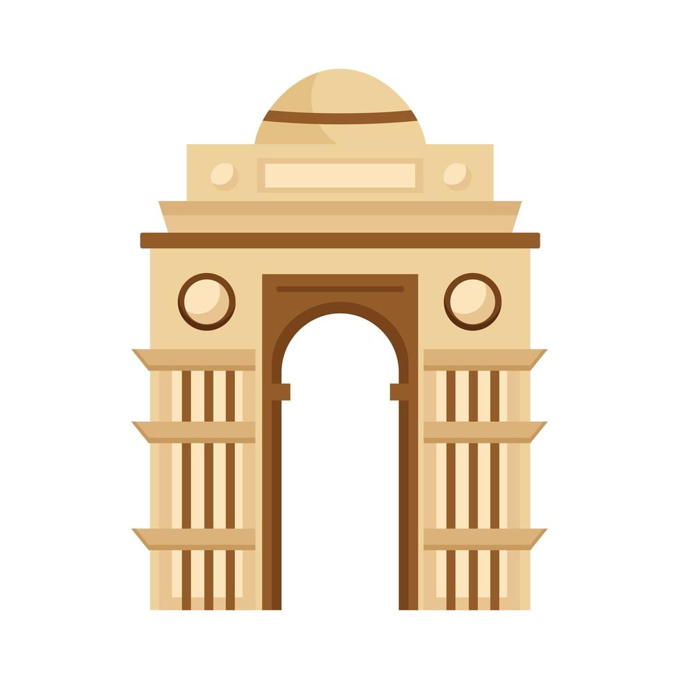 Indian gate icon vector