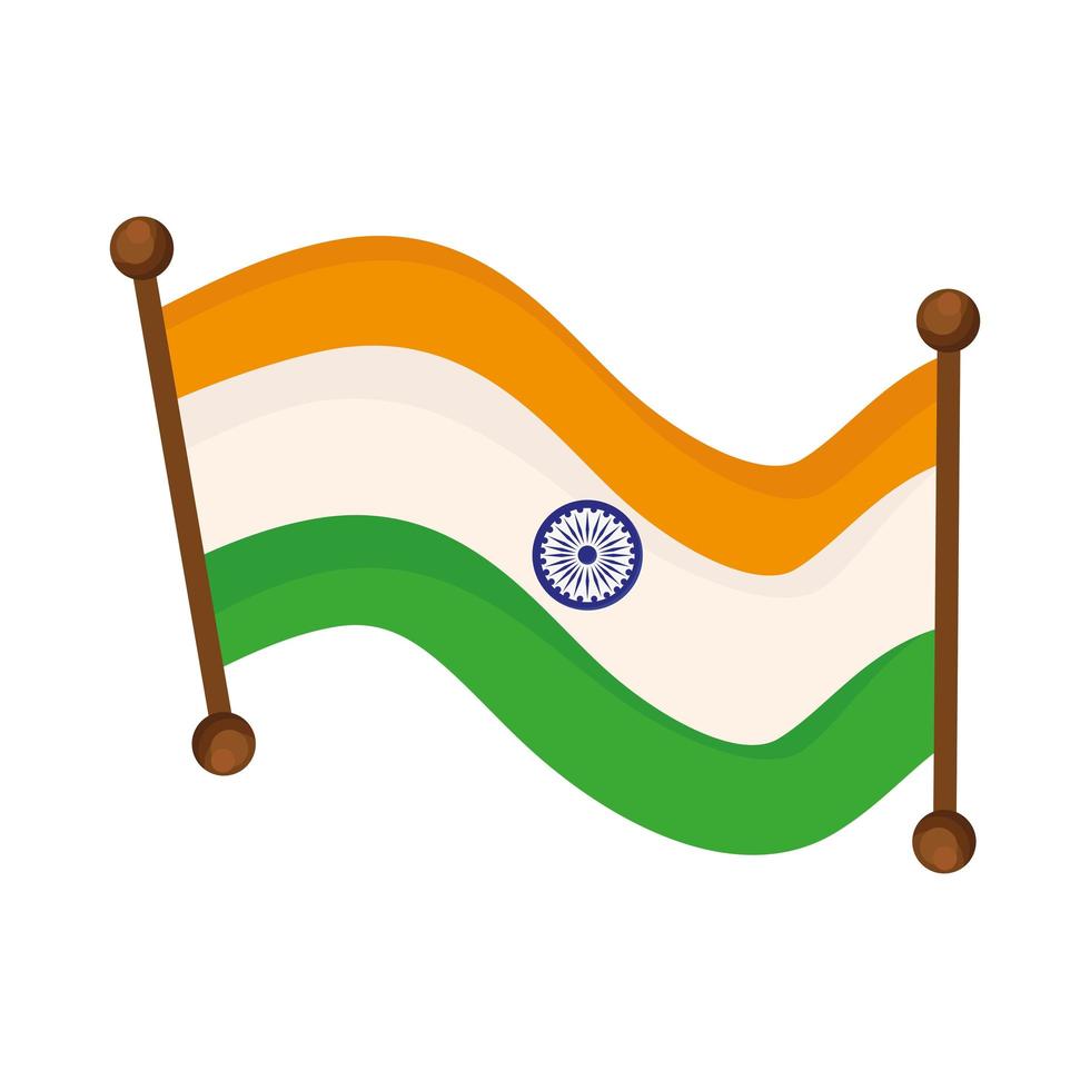 bandera de la bandera india vector