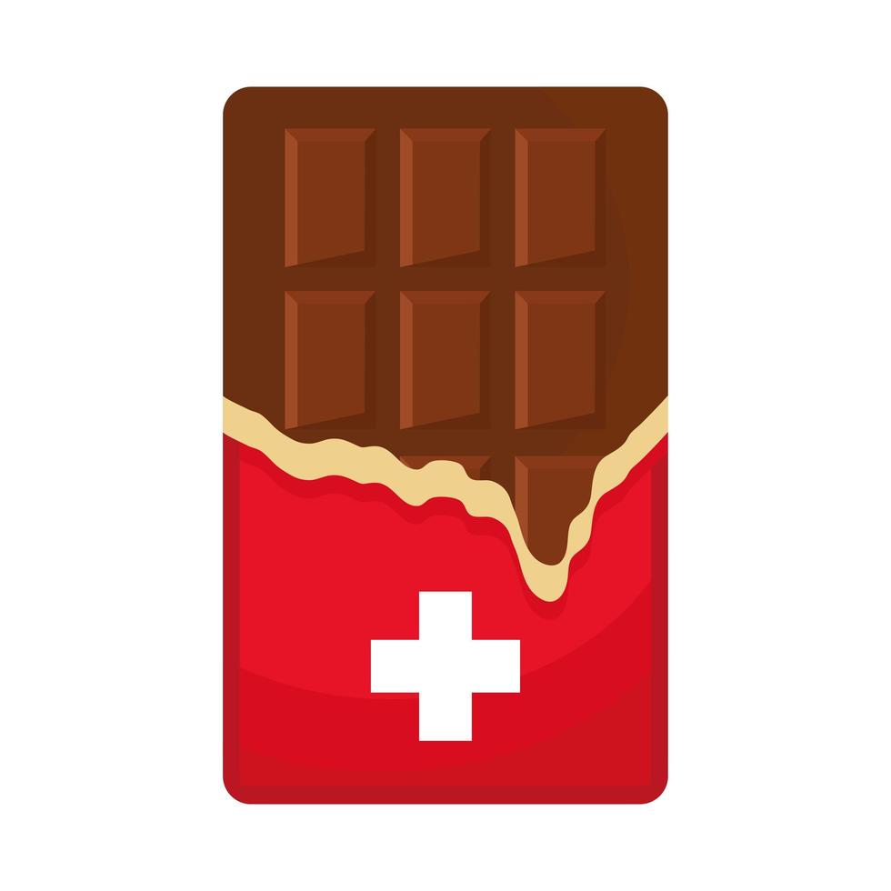 swiss chocolate bar vector