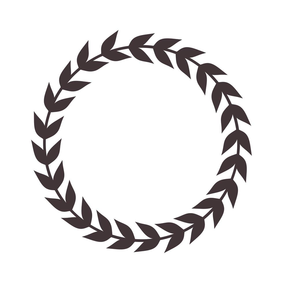 laurel wreath circle vector