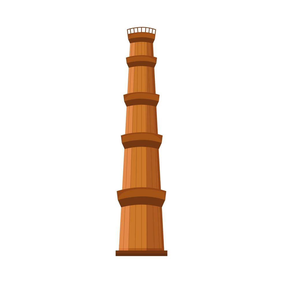 Indian Qutub Minar of Delhi vector