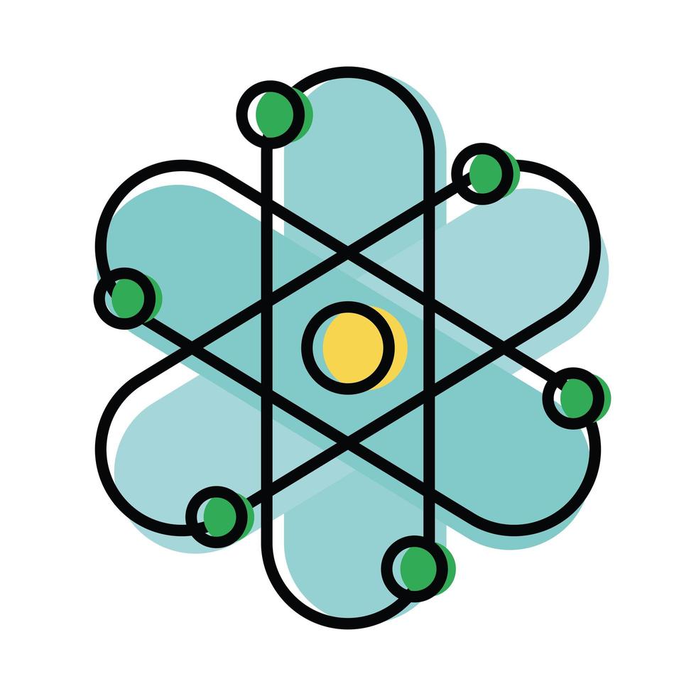 atom mulecule green vector