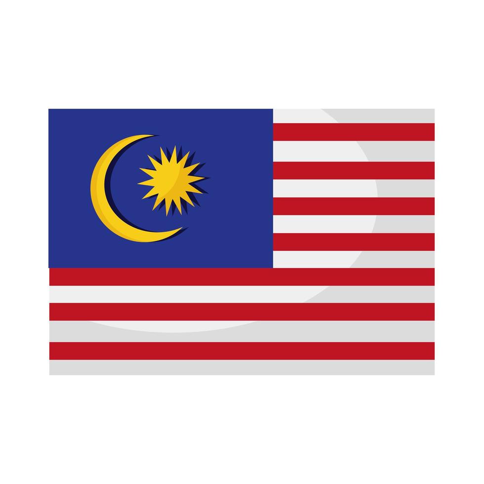 Malaysian flag icon vector