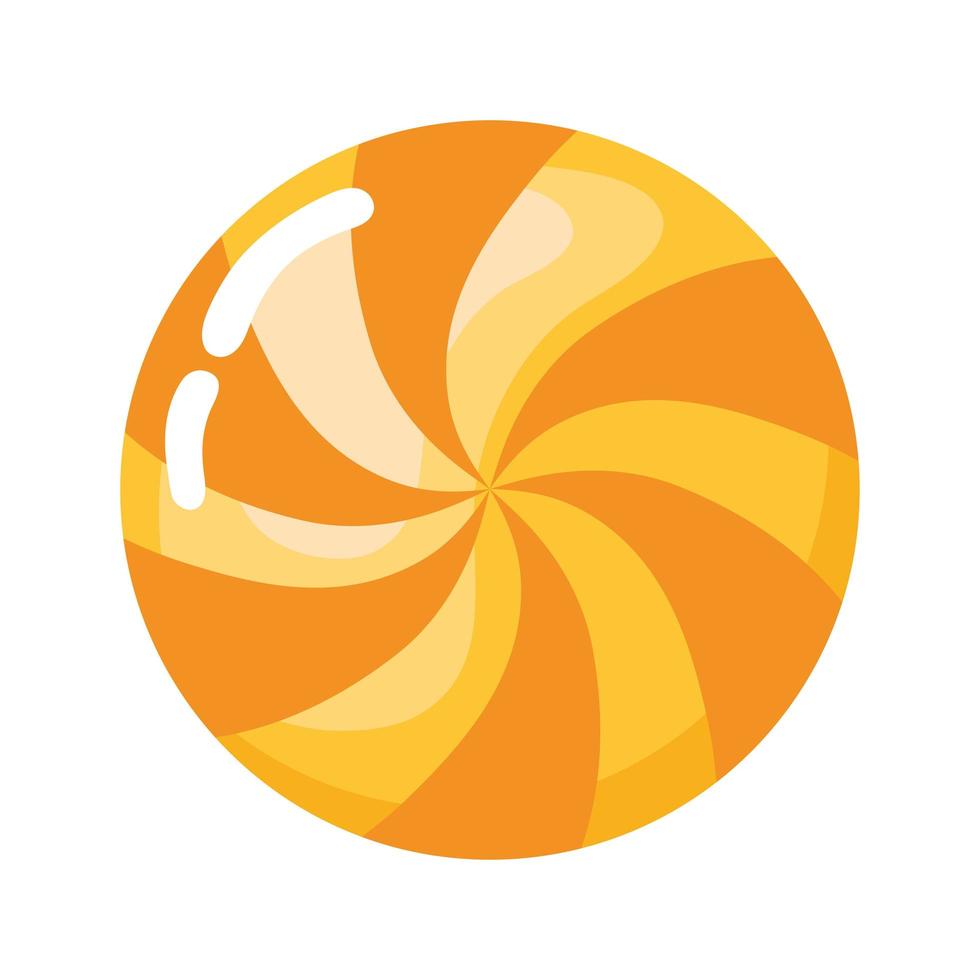 caramelo espiral naranja vector