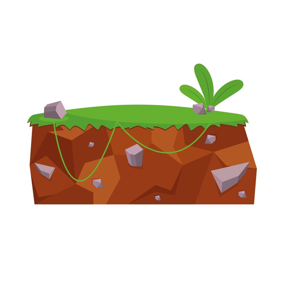 terrain with grass vector