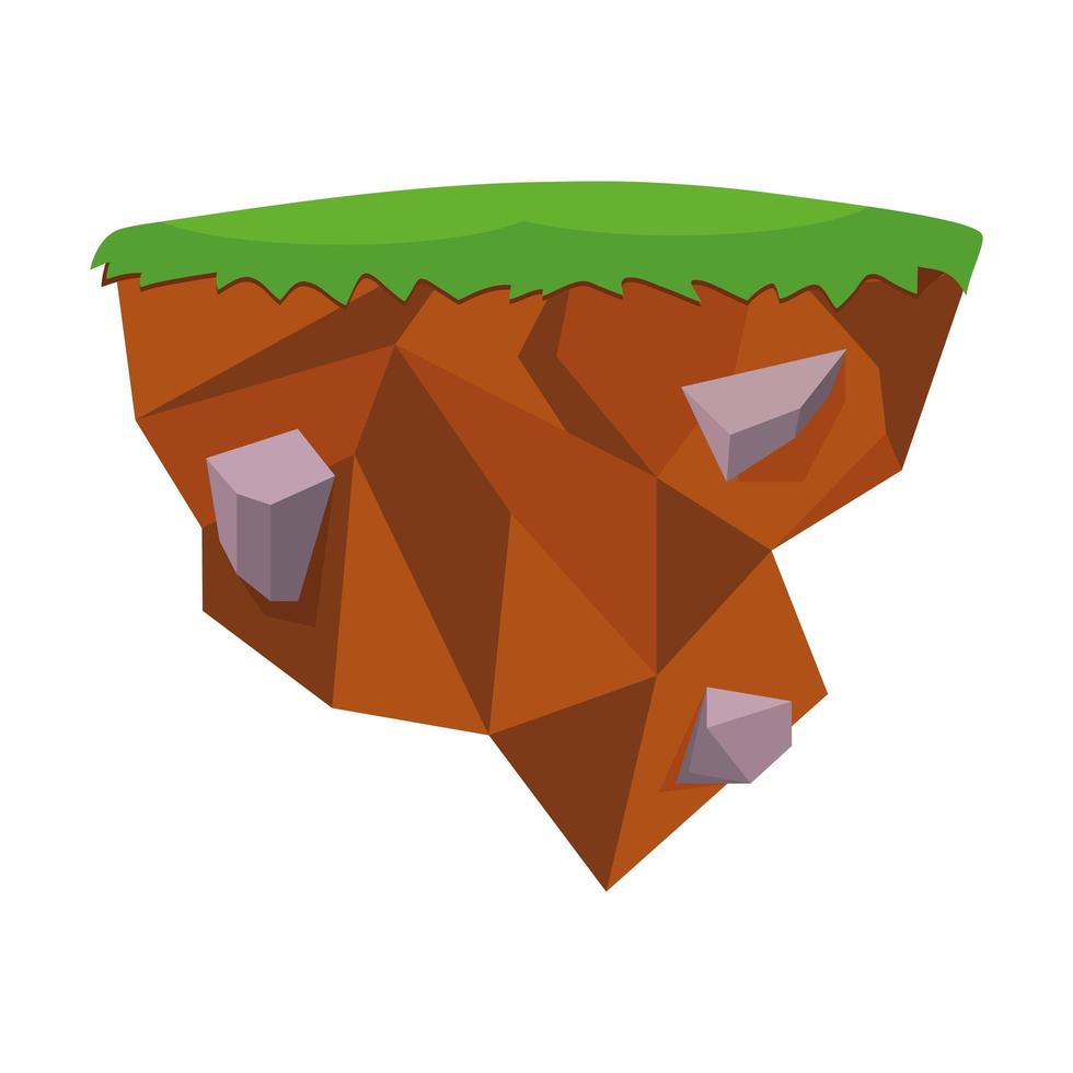 terrain videogame icon vector