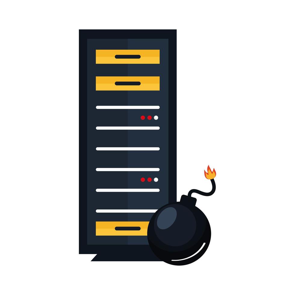server and bomb vector