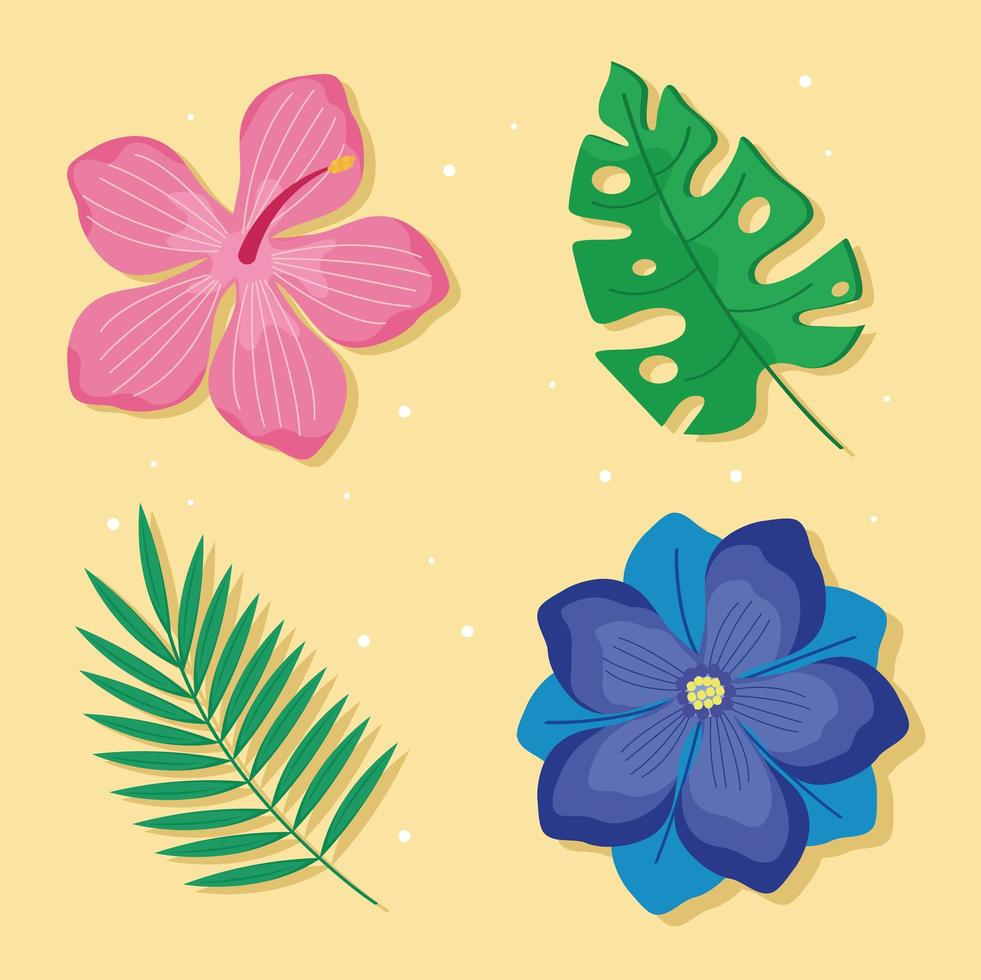 four summer icons vector