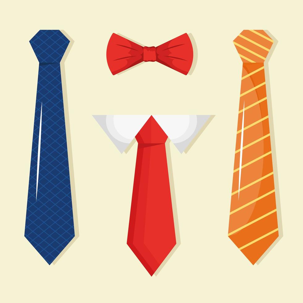 four father accessories vector