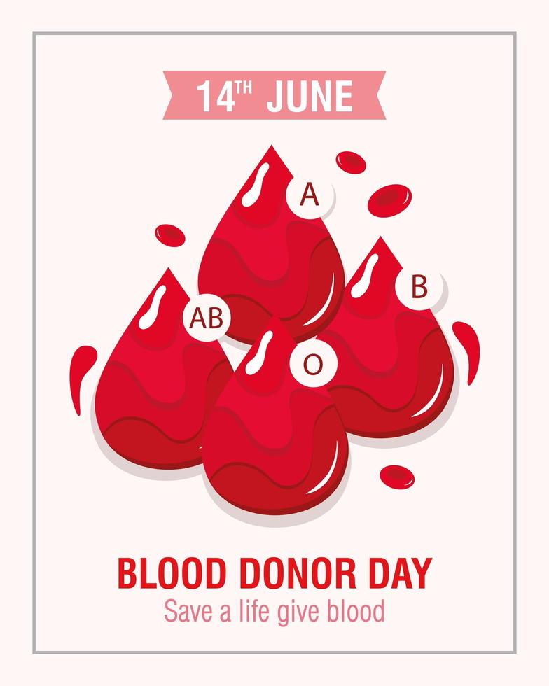 blood donor day poster vector