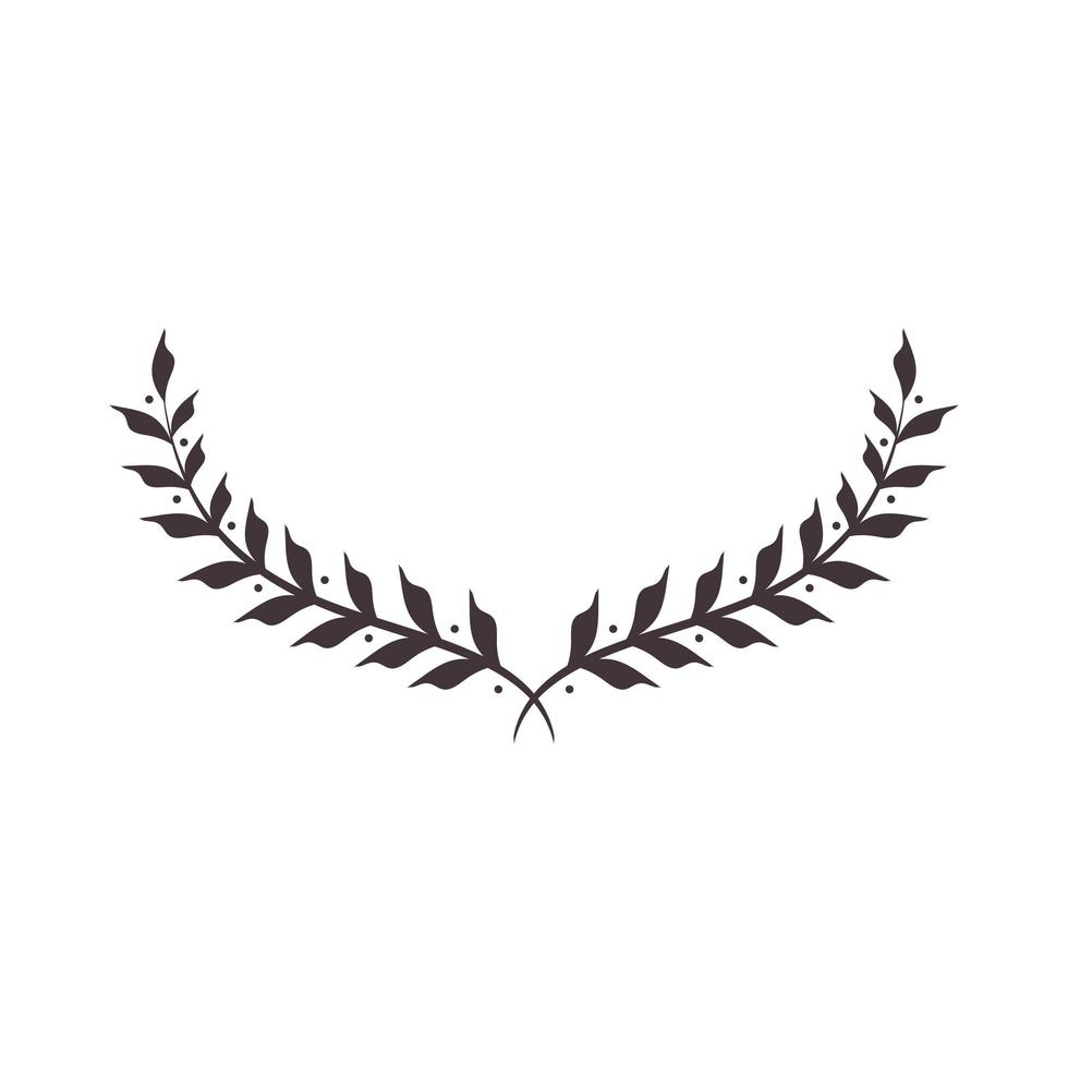 laurel branch wreath vector