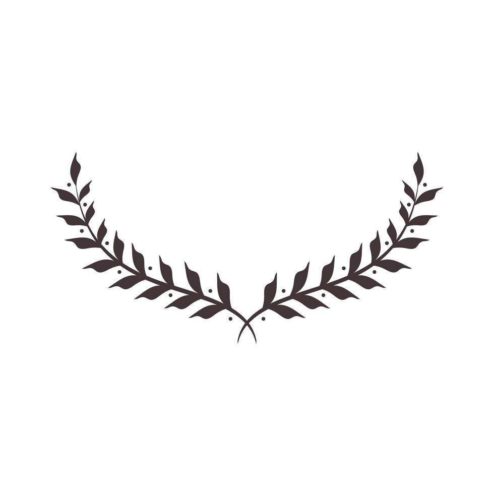 laurel branch wreath vector