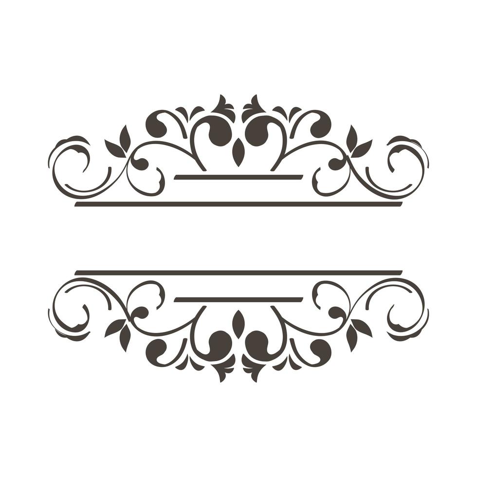 Isolated frame ornament vector