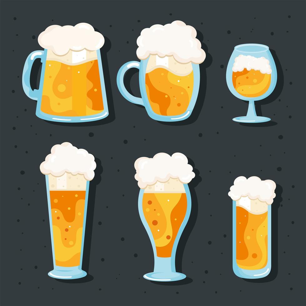beer symbol set vector