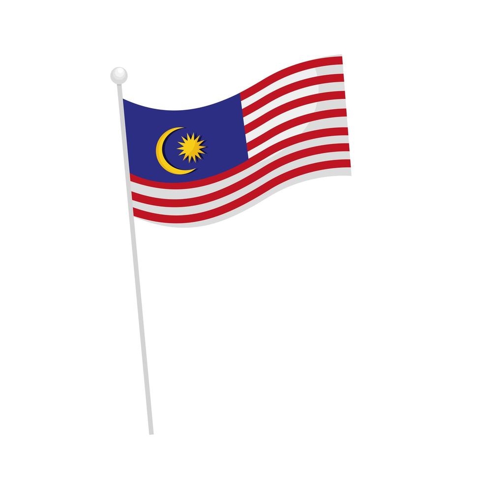 Malaysian flag design vector