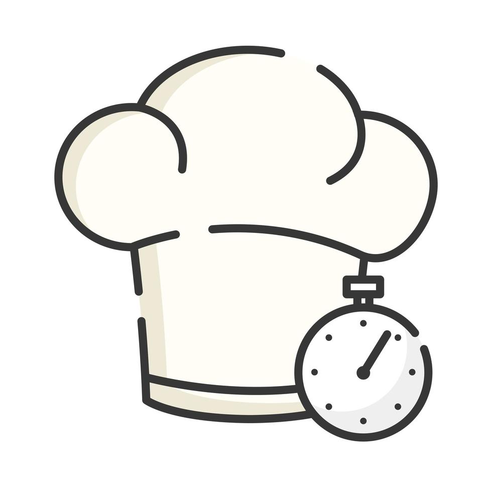 chefs hat with chronometer vector