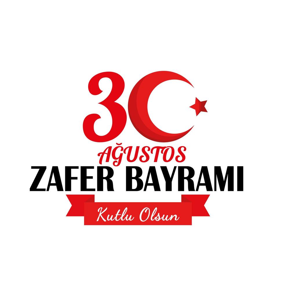 Zafer bayrami banner vector