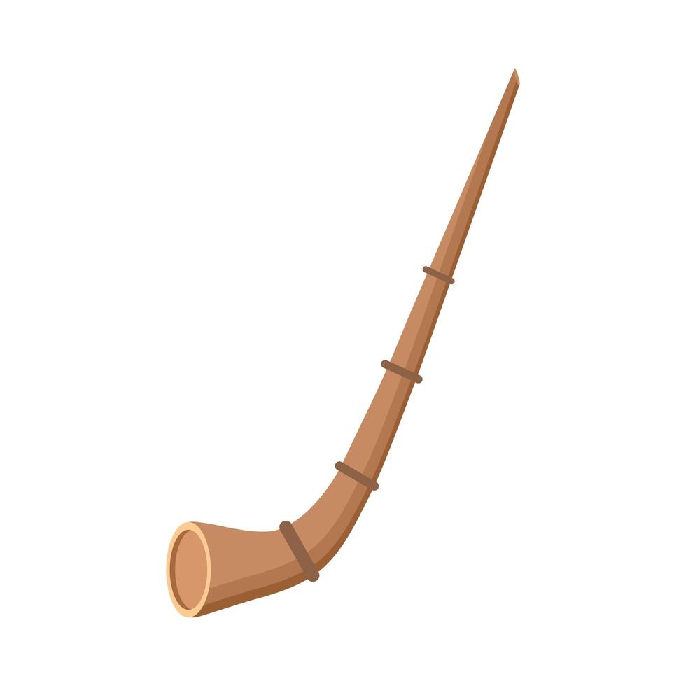 swiss horn isolated vector