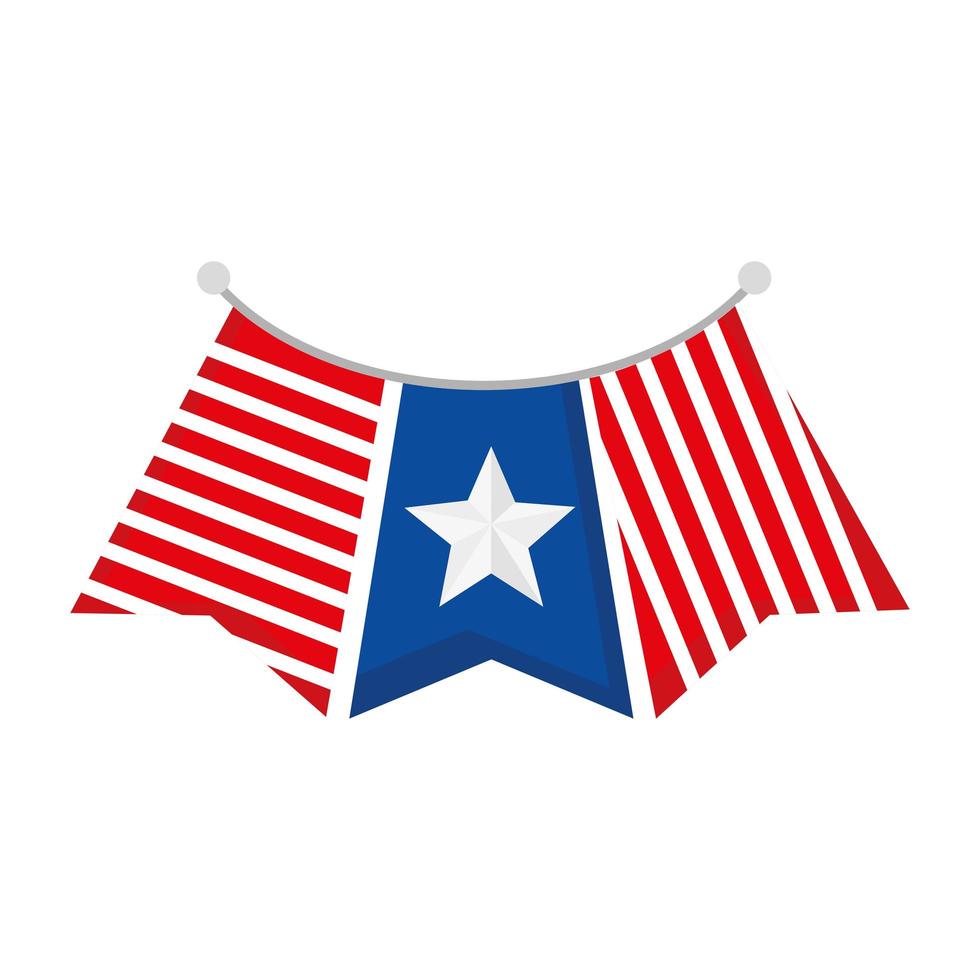 United states banner pennant vector