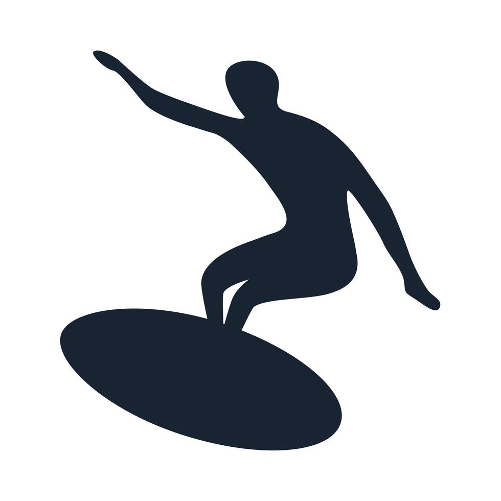 surfer surfing silhouette vector