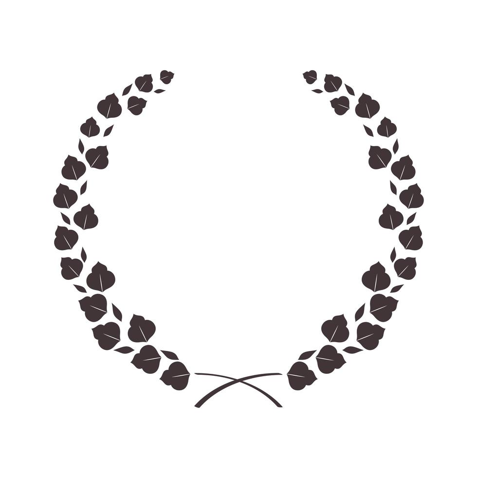 crossed laurel wreath vector