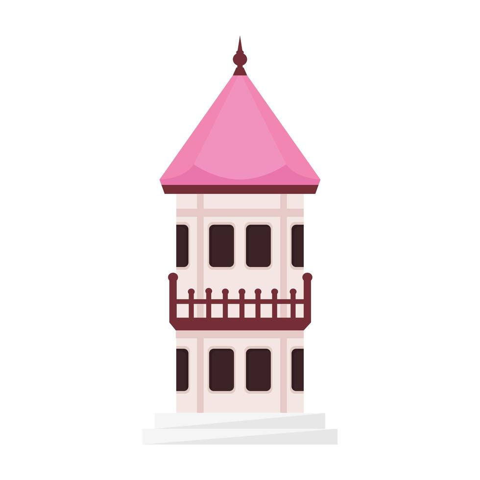 asian castle pink 4103651 Vector Art at Vecteezy
