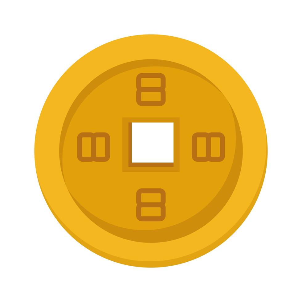 golden chinese gong vector